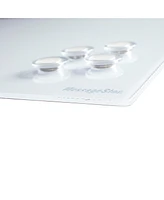 ECR4Kids MessageStor Magnetic Dry-Erase Glass Board with Magnets, 18in x 36in, White Brick