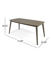 Simplie Fun Elegant Acacia Wood Outdoor Dining Table with Smooth Lines by Fred