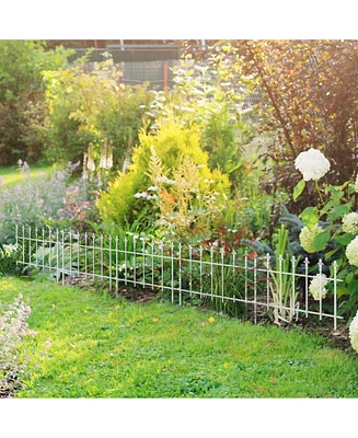 Streamdale Furniture Stylish and Strong 5-Panel Metal Garden Border Fence for Versatility and Protection