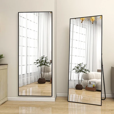 Homlux Rectangular Free Stand Mirror 18"x58" in Black