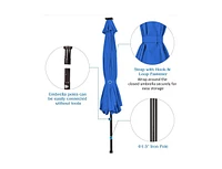 Slickblue 10 Feet Outdoor Patio umbrella with Bright Solar Led Lights