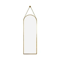 Homlux Arched Wall Mounted Mirror 16"x48" in Gold
