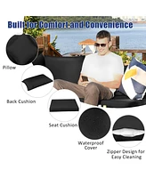 Costway 7PCS Patio Rattan Furniture Set Sectional Sofa Garden