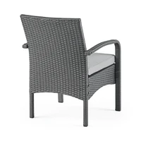 Streamdale Furniture Cozy Cordoba Brown Pe Rattan Chat Set Style and Relaxation All Year
