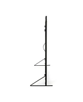 Matte Black Modern Iron Fireplace Screen with Access Doors