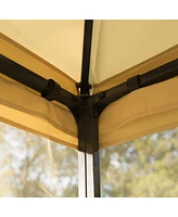 Elegant 10x10 Gazebo Tent with Canopy, Mesh Walls, and Steel Frame