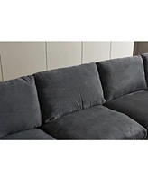 Simplie Fun Modular Velvet Sofa Set (6-Piece) | Customizable Seating for Pure Comfort