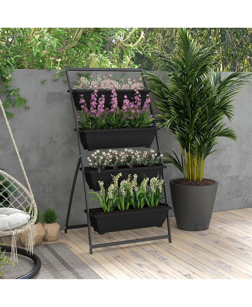 Streamdale Furniture 4-Tiered Vertical Garden Ergonomic, Space-Saving