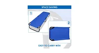 Slickblue Outdoor Portable Blue Folding Camping Bed