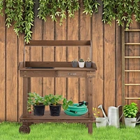 Streamdale Furniture Premium Potting Bench with Removable Sink and Ample Storage