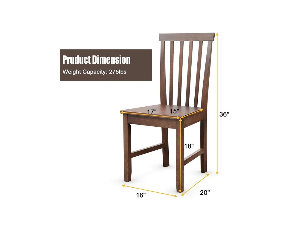 Slickblue Set of 2 Dining Chairs with Solid Wooden Legs