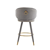 Set of 2 Solid Wood Counter Height Bar Stools