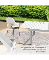 Expandable Aluminum Outdoor Dining Table Rustproof, Lightweight, Stylish