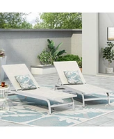 Premium Outdoor Mesh Chaise Lounge Set for Relaxation and Comfort