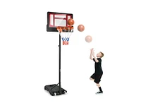 Slickblue 4.3-8.2 Ft Portable Basketball Hoop with Adjustable Height and Wheels