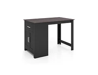 Slickblue Counter Height Bar Table with Storage Cabinet and Drawer