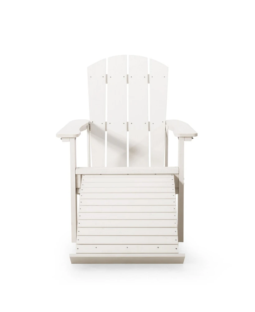 Simplie Fun Modern Rustic Adirondack Chair with Retractable Footrest