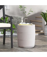 Simplie Fun Modern Concrete Side Table Versatile, Sturdy, & Stylish