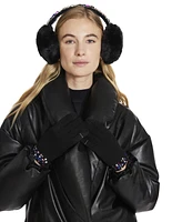 Steve Madden Women's 2-Pc. Bedazzled Gems Earmuffs & Gloves Boxed Gift Set