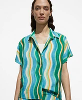 Mango Women's Printed Short-Sleeved Shirt