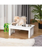 Simplie Fun Elevated Dog Bowls for Messy Eaters, Stainless Steel, Non-Slip, Modern Design