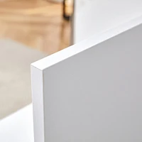Modern Rectangular Mdf Dining Table with Industrial Design