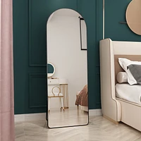 Arched Full-Length Mirror for Makeup, Decor, and Room Expansion