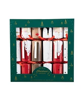 Glitzhome 6PK 2''D X 12.00''H Christmas Santa, Snowman, Penguin Reindeer Party Cracker with Gift Contents