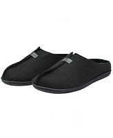 Alpine Swiss Mens Felt Faux Wool Clog Slippers Comfortable Cushion House Shoes