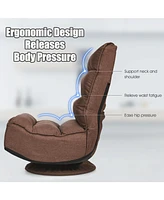 Gaming Chair Fabric 6-Position Folding Lazy Sofa 360 Degree