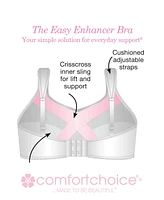 Comfort Choice Women's Easy Enhancer Lace Wireless Bra