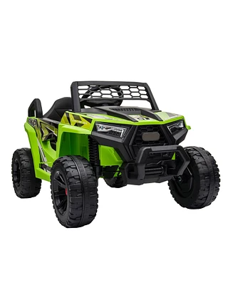 Streamdale Furniture Ultimate Kids' Adventure Ride-On Green Pp Mini Utv with Built-In Music