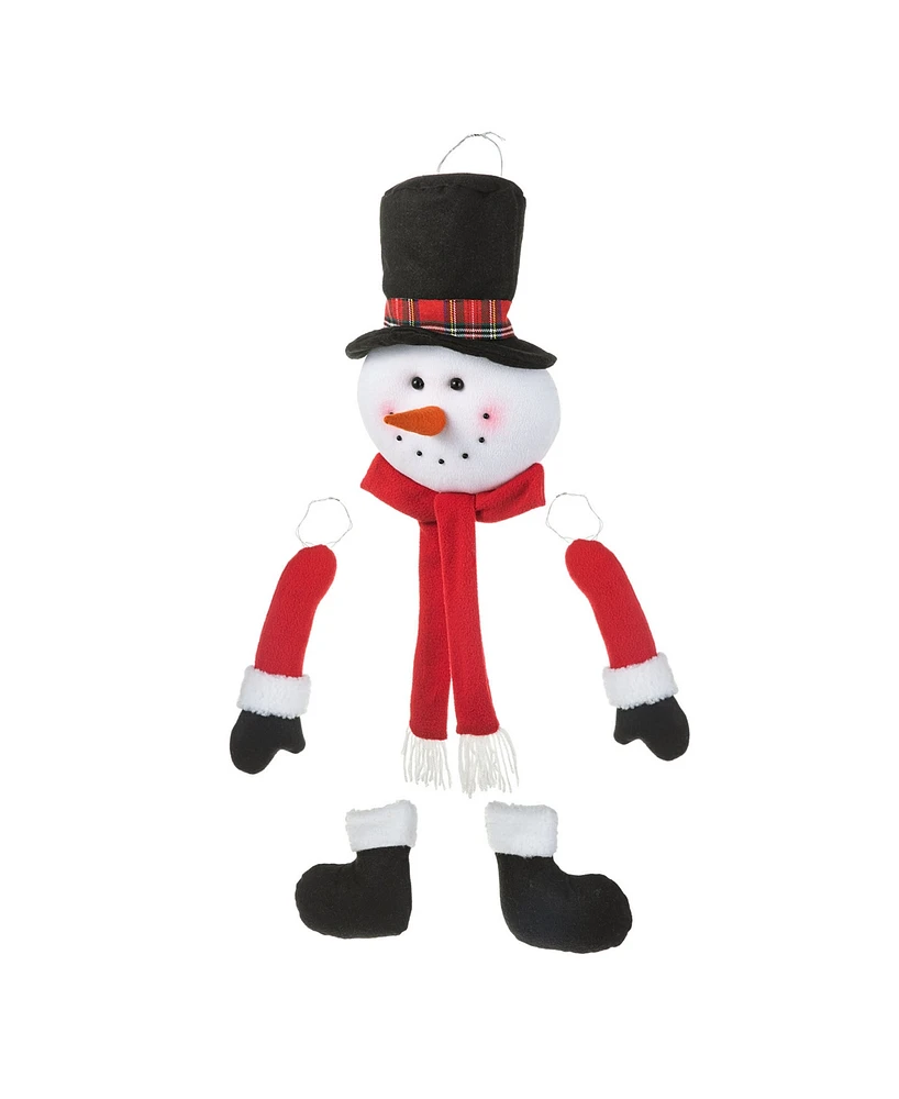 Glitzhome 20"H Christmas Fabric Snowman Ornament