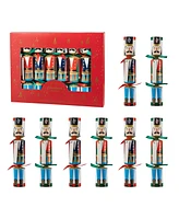 Glitzhome 8PK 1.50''D X 10.00''H Christmas Nutcracker Party Cracker with Gift Contents