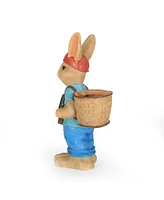 Streamdale Furniture Cast Stone Rabbit Planter Liven up Your Outdoor Oasis