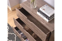 Hazelnut 5-Drawer Storage Chest with Cutout Handles and Metal Glides