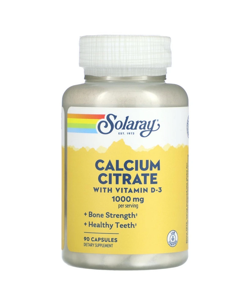 Solaray Calcium Citrate with Vitamin D-3 1 000 mg