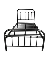 Simplie Fun Metal Platform Bed Frame With Headboard No Box Spring Needed Twin