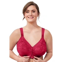 Comfort Choice Women's Easy Enhancer Front Close Wireless Posture Bra