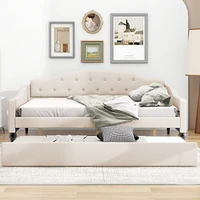 Simplie Fun Full Size Upholstered Tufted Daybed With Twin Size Trundle