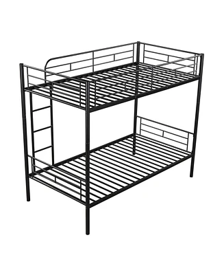 Simplie Fun Twin Over Twin Metal Bunk Bed