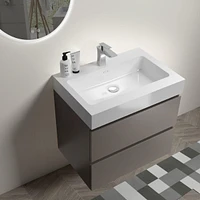 Modern Gray Bathroom Vanity with Large Storage