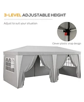 Ez Pop-Up Canopy Tent Spacious 16x16' with Adjustable Height and Included Carry Bag