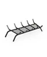 Streamdale Furniture Darcy Matte Black Iron Log Holder for Fireplace