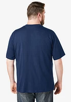 Boulder Creek by KingSize Men's Big & Tall Heavyweight Pocket V-Neck Tee