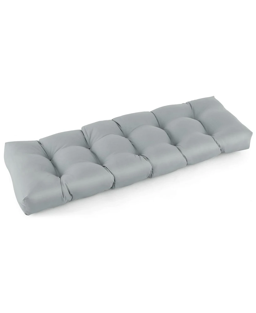 Slickblue Indoor Outdoor Tufted Bench Cushion with Soft Pp Cotton