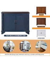 Versatile Retro Console Table with Four Color Options