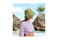 Naomi Jute Clochet Straw Hat in Green