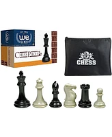 We Games Tournament Triple Weighted Plastic Chess Pieces, 4 in. King