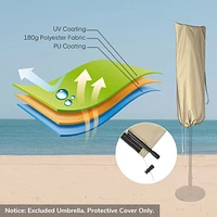 Umbrella Cover with Zipper Drawstring Uv Resistant for 14ft Double Side Parasol